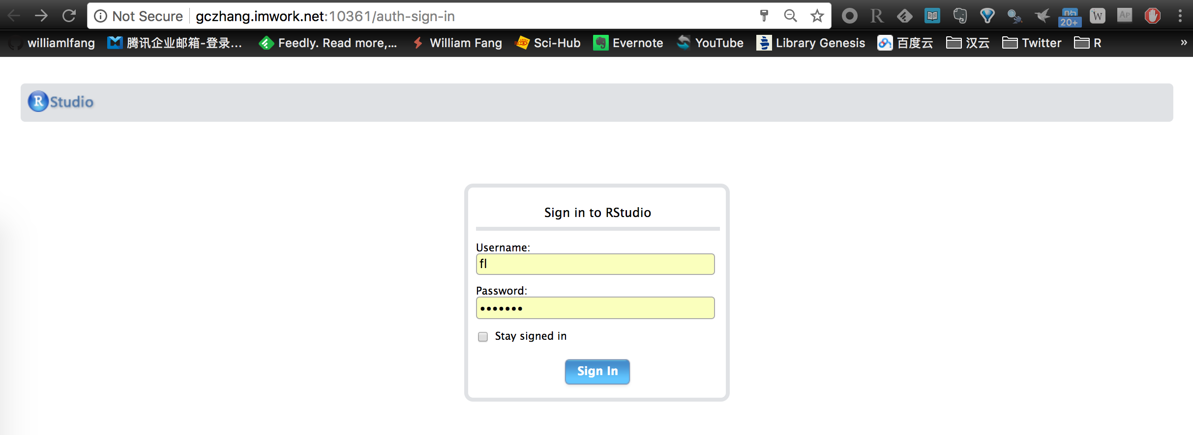 通过网页访问 Rstudio